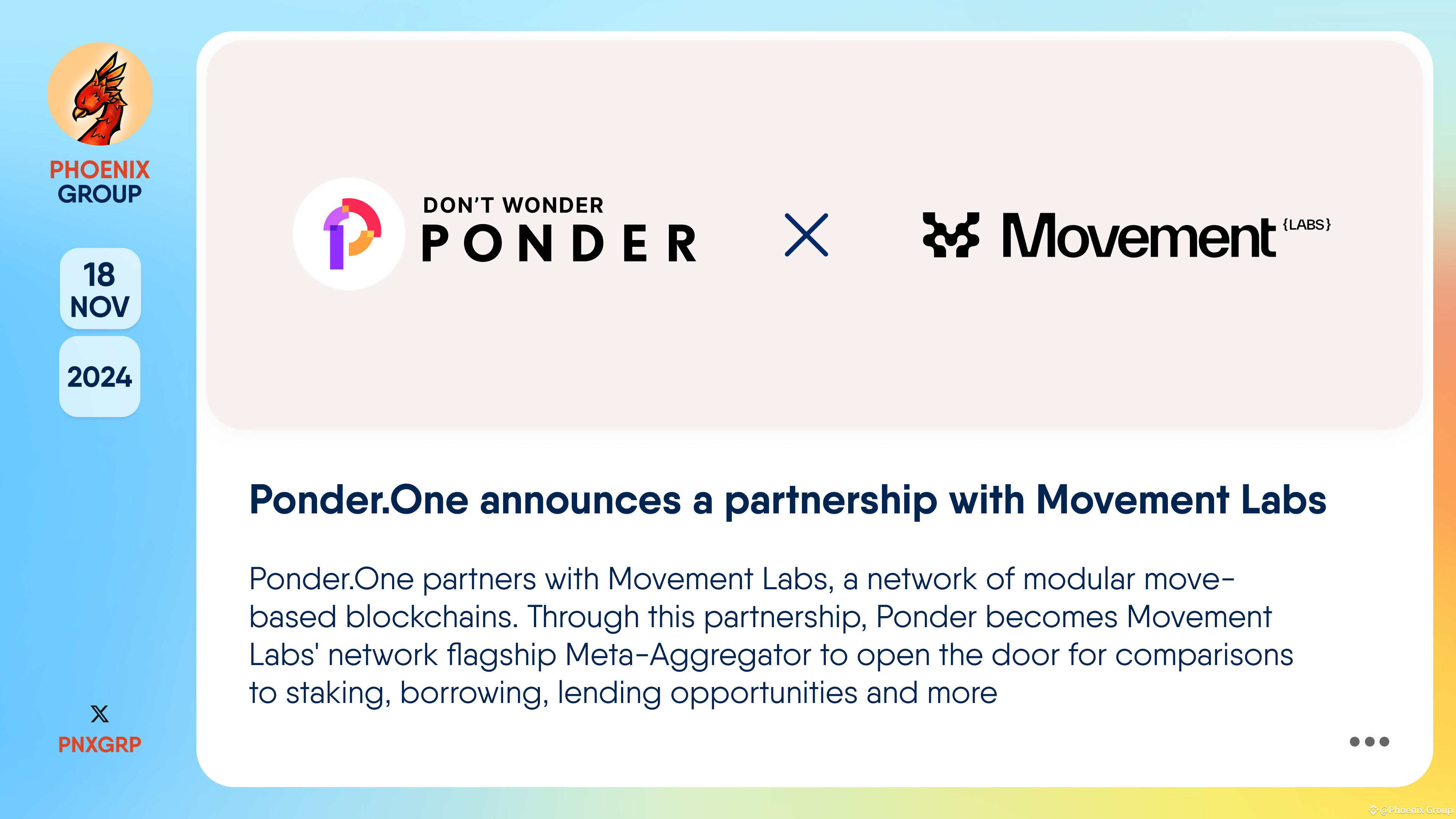 Ponder.One Partners with Movement Labs to Enhance Web3 Financial Opportunities cover