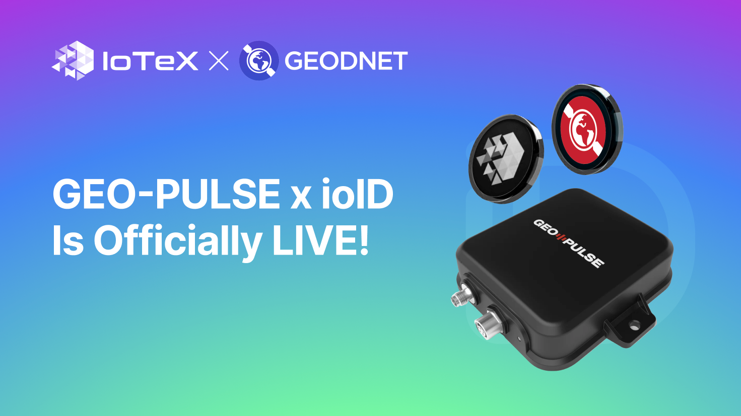 IoTeX 與 GEODNET 的 GEO-PULSE x ioID 合作 cover