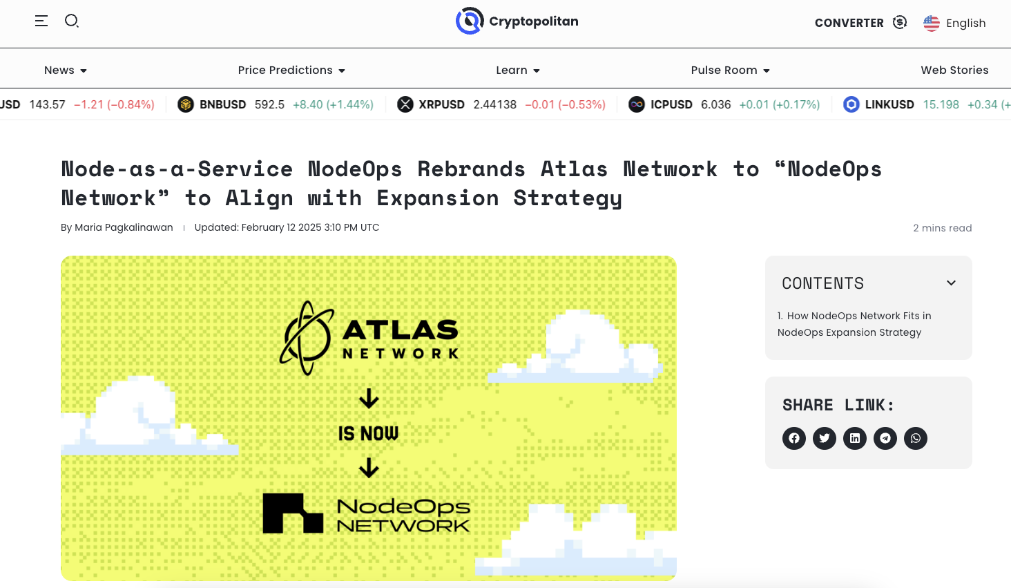 Atlas Network Rebrands To NodeOps Network cover